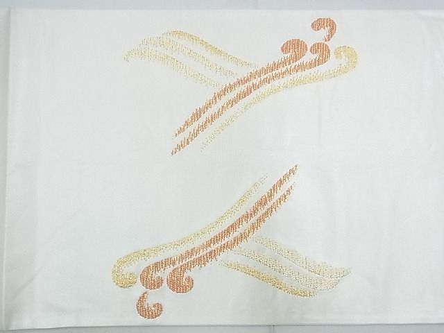 平和屋着物◎太鼓柄袋帯 総刺繍 立波文様 金糸 逸品 BAAG5083ns