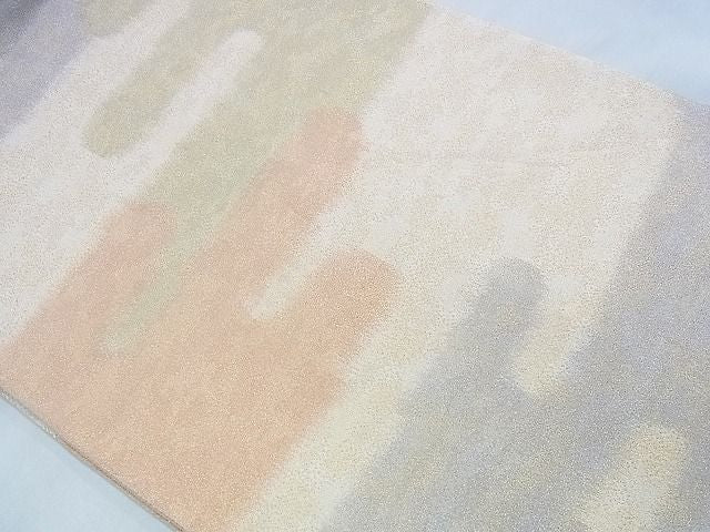 平和屋着物◎全通柄袋帯 砂子綴れ エ霞文様 金糸 逸品 BAAG5158ns