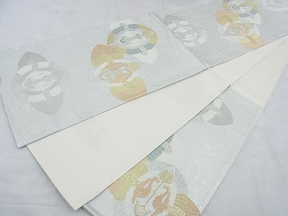 平和屋着物◎六通柄袋帯 向鶴菱 金銀糸 逸品 BAAG5188ns