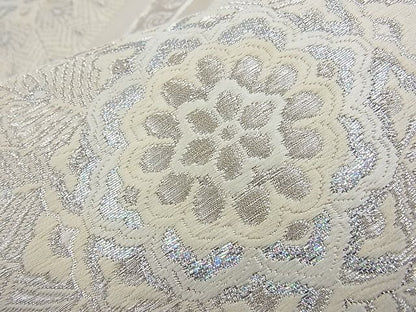 平和屋着物◎六通柄袋帯 唐織 亀甲花文 オロール箔 逸品 BAAG7316ph