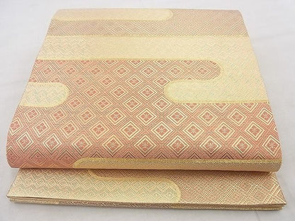 平和屋着物◎佐賀錦 六通柄袋帯 エ霞吉祥文 金糸 逸品 BAAG7372ph