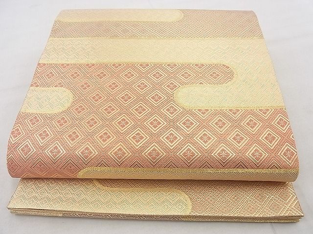 平和屋着物◎佐賀錦 六通柄袋帯 エ霞吉祥文 金糸 逸品 BAAG7372ph