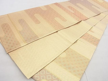 平和屋着物◎佐賀錦 六通柄袋帯 エ霞吉祥文 金糸 逸品 BAAG7372ph
