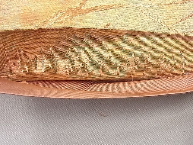 平和屋着物◎六通柄袋帯 唐織 松蒔絵吉祥紋 金糸 逸品 BAAG7379ph