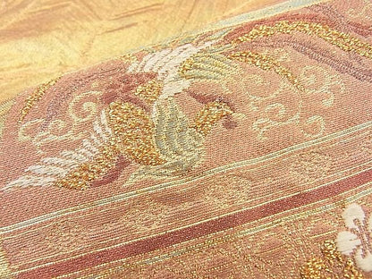 平和屋着物◎六通柄袋帯 唐織 松蒔絵吉祥紋 金糸 逸品 BAAG7379ph