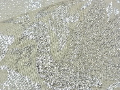 平和屋着物◎六通柄袋帯 鳳凰花唐草文 銀糸 逸品 BAAG9702if