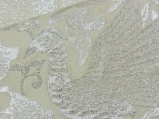 平和屋着物◎六通柄袋帯 鳳凰花唐草文 銀糸 逸品 BAAG9702if
