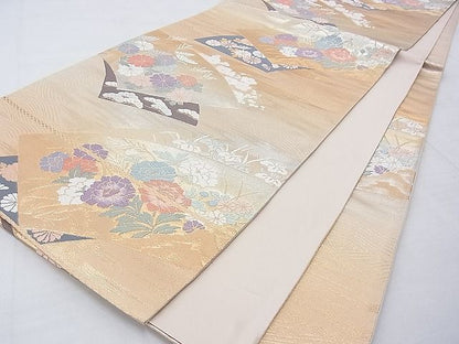 平和屋着物◎六通柄袋帯 唐織 嵯峨野春秋 金銀糸 逸品 BAAG9712if