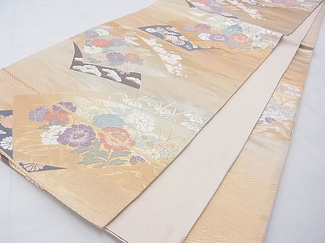 平和屋着物◎六通柄袋帯 唐織 嵯峨野春秋 金銀糸 逸品 BAAG9712if