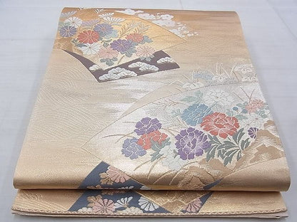 平和屋着物◎六通柄袋帯 唐織 嵯峨野春秋 金銀糸 逸品 BAAG9712if