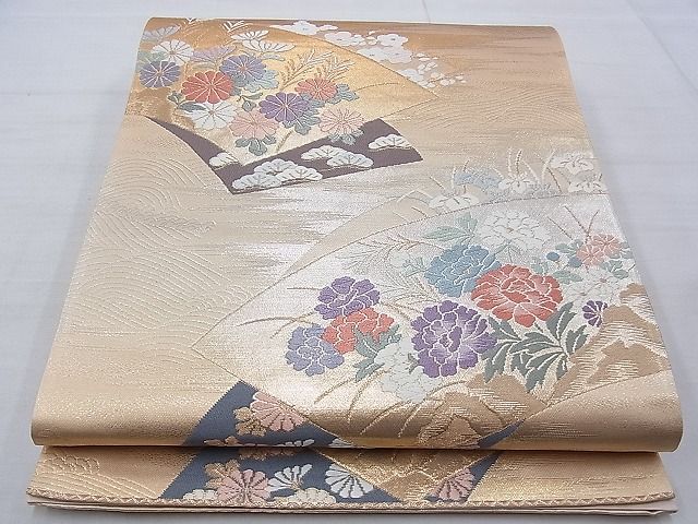 平和屋着物◎六通柄袋帯 唐織 嵯峨野春秋 金銀糸 逸品 BAAG9712if
