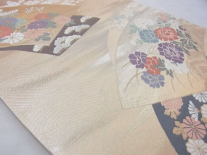 平和屋着物◎六通柄袋帯 唐織 嵯峨野春秋 金銀糸 逸品 BAAG9712if