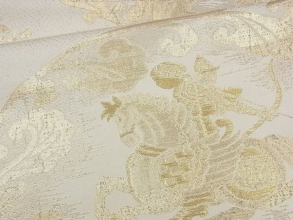 平和屋着物◎六通柄袋帯 狩猟文様 金糸 逸品 BAAH1232wk