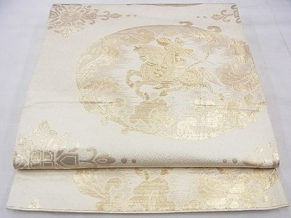 平和屋着物◎六通柄袋帯 狩猟文様 金糸 逸品 BAAH1232wk