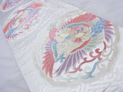 平和屋着物◎六通柄袋帯 向かい鳳凰 金銀糸 逸品 BAAH1329wk