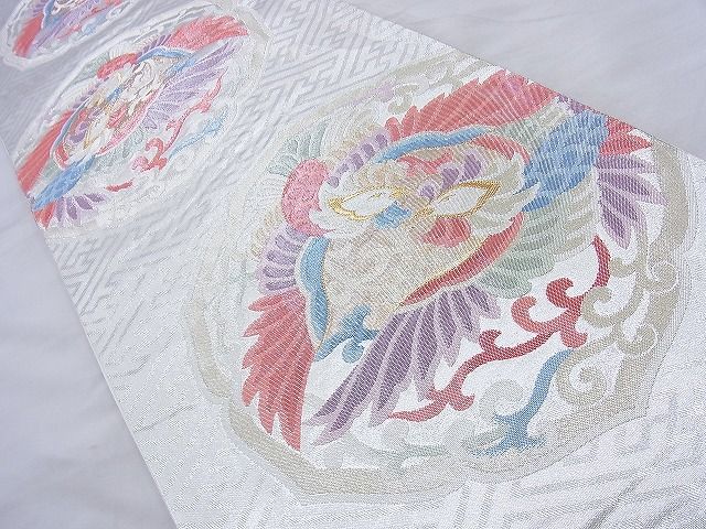 平和屋着物◎六通柄袋帯 向かい鳳凰 金銀糸 逸品 BAAH1329wk