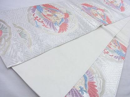 平和屋着物◎六通柄袋帯 向かい鳳凰 金銀糸 逸品 BAAH1329wk