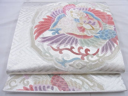 平和屋着物◎六通柄袋帯 向かい鳳凰 金銀糸 逸品 BAAH1329wk