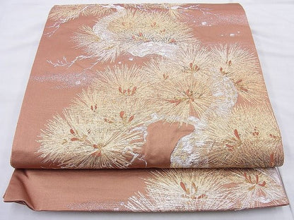 平和屋着物◎六通柄袋帯 唐織 青松 金銀糸 逸品 BAAH1354wk