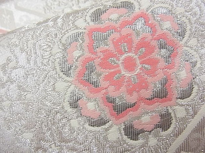 平和屋着物◎六通柄袋帯 唐織 Roman プラチナ二重箔 逸品 BAAH1027ns