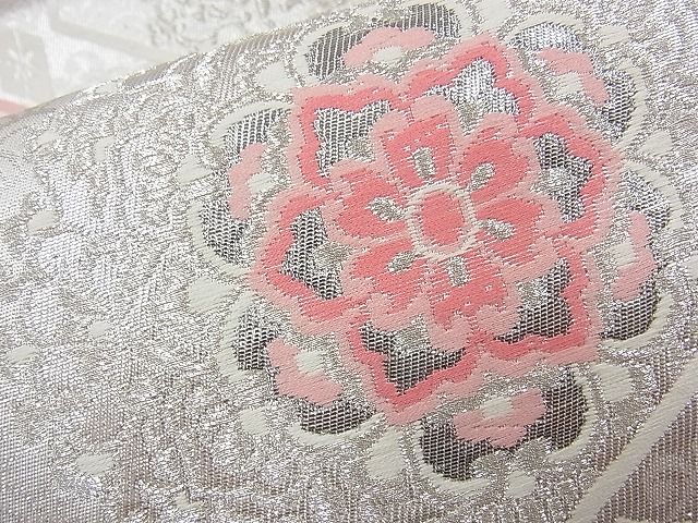 平和屋着物◎六通柄袋帯 唐織 Roman プラチナ二重箔 逸品 BAAH1027ns