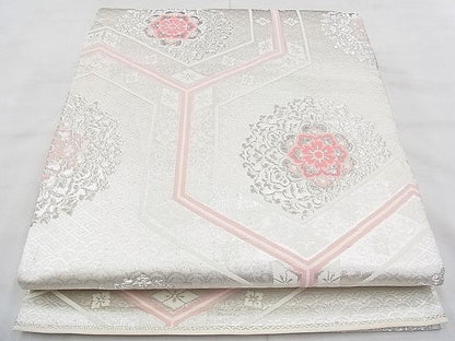 平和屋着物◎六通柄袋帯 唐織 Roman プラチナ二重箔 逸品 BAAH1027ns