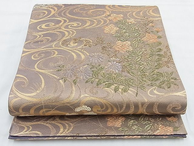 平和屋着物◎六通柄袋帯 唐織 天平の香 金糸 逸品 BAAG6495xa