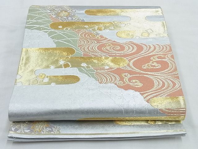 平和屋着物◎六通柄袋帯 琳派文様 金銀糸 逸品 BAAG6518xa