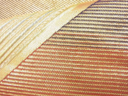 平和屋着物◎佐賀錦 六通柄袋帯 切嵌文様 金糸 逸品 BAAG6525xa
