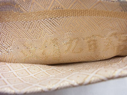 平和屋着物◎宝珠本佐賀錦 六通柄袋帯 扇面流水花文 九百錦 金糸 逸品 BAAG5825jm