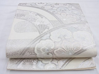 平和屋着物◎六通柄袋帯 清海華小袖紋 プラチナ 逸品 BAAG6567xa