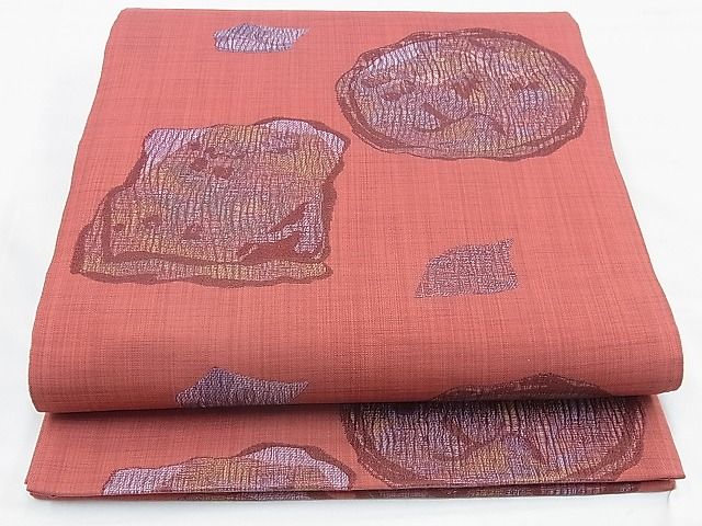 平和屋着物◎六通柄袋帯 織部好み 更紗花文 逸品 BAAG6584xa