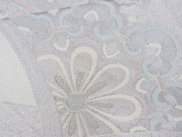 平和屋着物◎六通柄袋帯 清海華小袖紋 プラチナ 逸品 BAAG6567xa