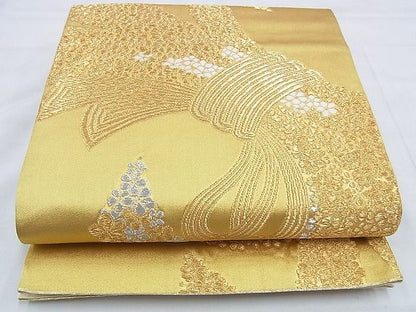 平和屋着物◎六通柄袋帯 唐織 束ね熨斗花尽し 金銀糸 逸品 BAAG6588xa