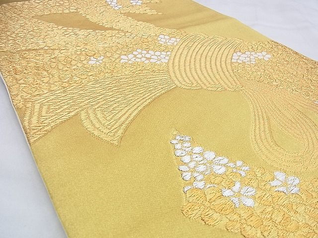 平和屋着物◎六通柄袋帯 唐織 束ね熨斗花尽し 金銀糸 逸品 BAAG6588xa