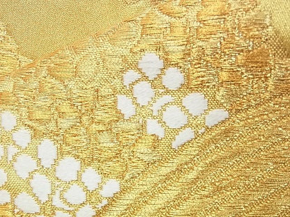 平和屋着物◎六通柄袋帯 唐織 束ね熨斗花尽し 金銀糸 逸品 BAAG6588xa