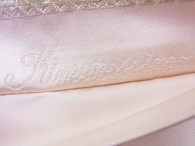 平和屋着物◎六通柄袋帯 唐織 立波箔散らし文様 金銀糸 逸品 BAAG5857jm