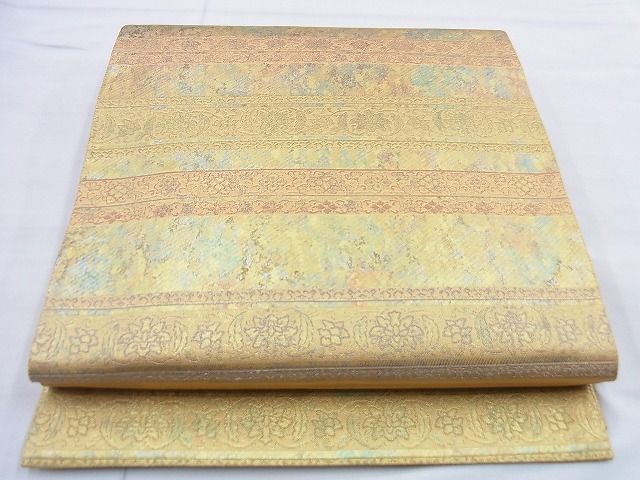 平和屋着物◎六通柄袋帯 正倉院唐花莫臥爾 金糸 引箔 逸品 BAAG5916jm