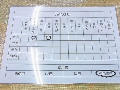 平和屋着物◎佐賀錦　六通柄袋帯　遠山箔散らし文様　金糸　逸品　BAAG5932jm