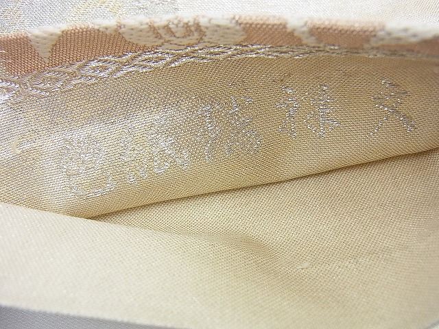 平和屋着物◎佐賀錦 六通柄袋帯 唐織 色紙瑞祥文 金銀糸 逸品 BAAG5966jm