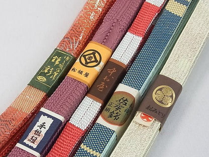平和屋本店■和装小物　帯締め10本　全て未使用　礼装用　唐組　豊縄流　佐賀錦　松坂屋扱い　やまと誂製　金糸　逸品　DZAA10970kh5