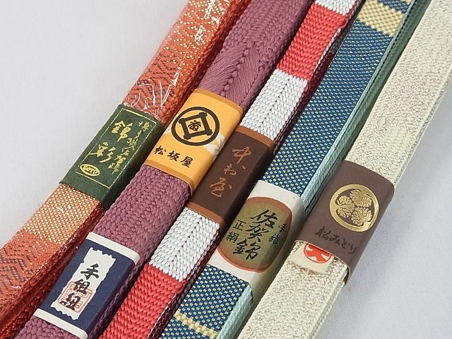 平和屋本店■和装小物　帯締め10本　全て未使用　礼装用　唐組　豊縄流　佐賀錦　松坂屋扱い　やまと誂製　金糸　逸品　DZAA10970kh5