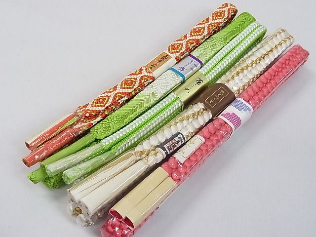平和屋本店■和装小物　帯締め10本　全て未使用　礼装用　唐組　豊縄流　佐賀錦　松坂屋扱い　やまと誂製　金糸　逸品　DZAA10970kh5