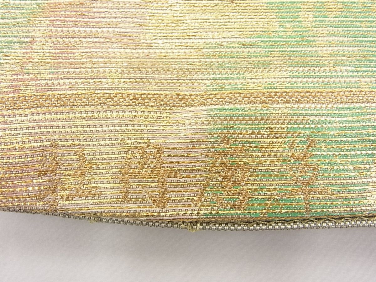 平和屋着物◎佐賀錦 六通柄袋帯 牡丹唐草 金銀糸 逸品 BAAH1060ns