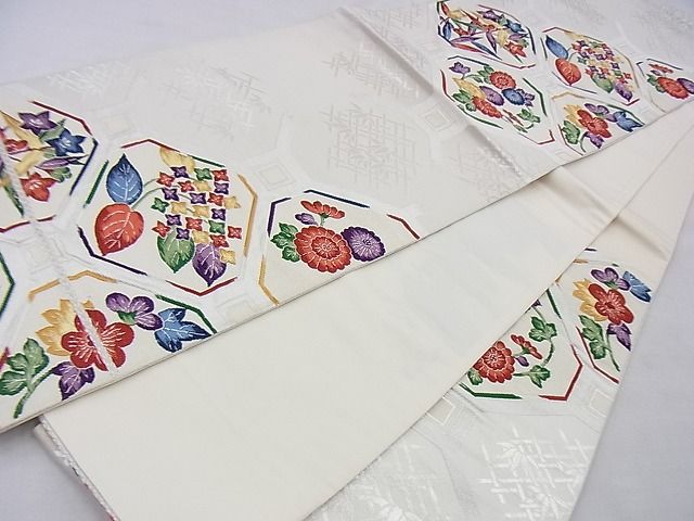 平和屋着物◎六通柄袋帯 唐織 蜀江花文 金銀糸 逸品 BAAG4497th