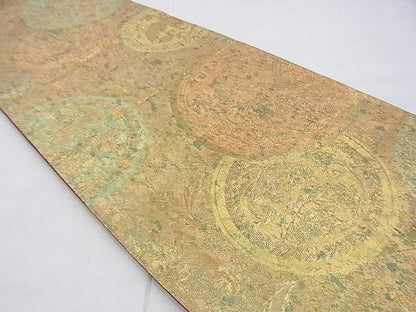 平和屋着物◎六通柄袋帯 鳳凰花唐草文 金糸 引箔 逸品 BAAG4510th