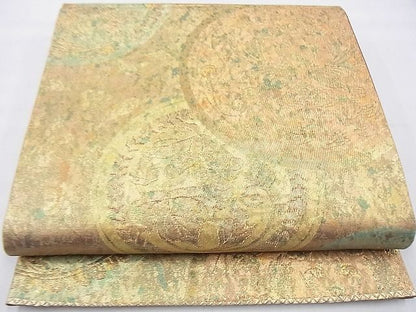 平和屋着物◎六通柄袋帯 鳳凰花唐草文 金糸 引箔 逸品 BAAG4510th