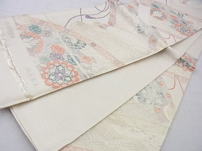 平和屋着物◎本箔佐賀錦 六通柄袋帯 献上巻文 金糸 逸品 BAAG4519th