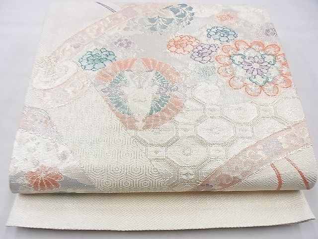 平和屋着物◎本箔佐賀錦 六通柄袋帯 献上巻文 金糸 逸品 BAAG4519th