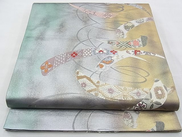 平和屋着物◎六通柄袋帯 唐織 絹枠乃匠 金糸 引箔 逸品 BAAG4543th